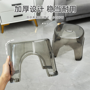 Acrylic <b>Plastic</b> <b>Stool</b> With Non Slip Pad Design For Indoor Use - Product Image 4
