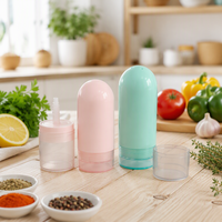 Flacon vide en plastique aux couleurs macaron, flacon pompe sans air de luxe, emballage plastique 30ml 50ml 100ml 120ml