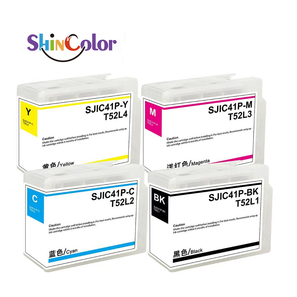 Чернильный картридж ShinColor SJIC41 SJIC41P с чипом для принтера цветных этикеток CW-C4000 Epson для чернильных картриджей SJIC41P