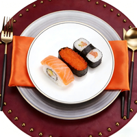 Set de table rond de luxe en cuir PU, imperméable, isolant thermique, antidérapant, pour la maison et la cuisine