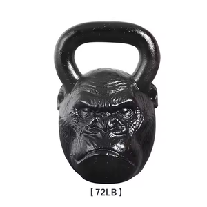 Bán Hot Thiết bị tập thể dục cử tạ khỉ đầu kettlebell tập thể dục tập thể dục màu đen gang khỉ kettlebell Set - Product Image 2
