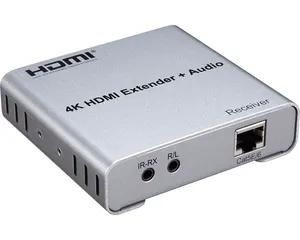 4K HDMI Extender über Ethernet Cat6 100m mit Audio Extractor Loop Out für Heimkino