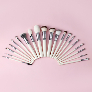 Set de Brochas de Maquillaje Veganas Blancas, Logotipo Personalizado, Marca Privada, Pelo Sintético Suave, Brocha Cosmética para Base y Polvo Facial - Product Image 5