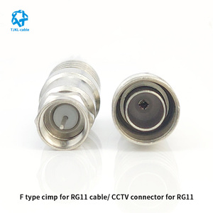 하이 퀄리티 75 옴 동축 케이블 부품 <span class=keywords><strong>F</strong></span> <span class=keywords><strong>RG11</strong></span> CCTV 케이블 CAT6 용 수 커넥터 - Product Image 2
