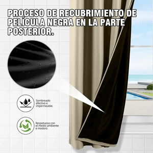 Tende Oscuranti Nere con Rivestimento Posteriore, Impermeabili e Resistenti ai Raggi UV, Ecologiche e Inodore, Adatte per Camere da Letto e Soggiorni - Product Image 6