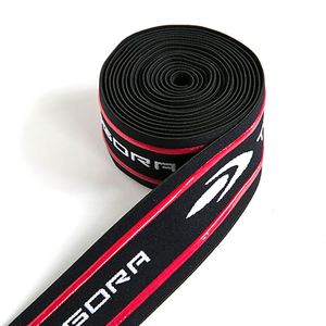 Woven Spandex/Nylon Elastic <b>Webbing</b> with Rubber Anti-Slip Grip Oeko-Tex Certified - Product Image 2
