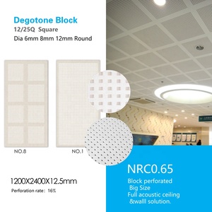 Plaque de <span class=keywords><strong>plâtre</strong></span> perforée avec motif, <span class=keywords><strong>prix</strong></span> compétitif, ignifuge, avec trous carrés de 12 mm, fourniture chinoise, NRC élevé, pour <span class=keywords><strong>plafond</strong></span> - Product Image 2