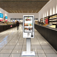 Tagihan Lcd pesanan mandiri lobi layar sentuh kios Wayfinding dengan Printer