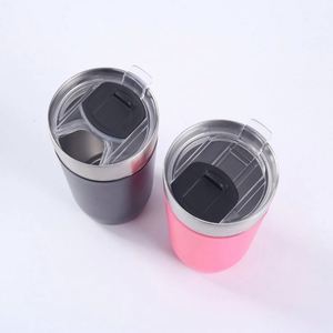 Custom Logo 500ml Double-Wall Vacuum <b>Insulated</b> Stainless Steel Transparent Lid Direct-Drink Outdoor Car-Mounted Coffee <b>Mug</b> - Product Image 3
