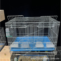 Cage d'élevage extra-large en métal électrogalvanisé à double compartiment, avec conception anti-évasion, pour tigres, barbets et paons