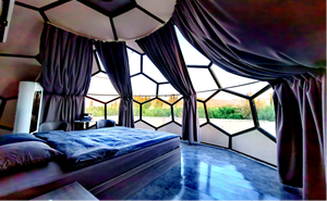 Geodesic Lều Lều mái vòm tùy chọn màu kính cường lực cho khu nghỉ mát Tuổi thọ dài - Product Image 6