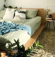 Cadre de lit King Size en contreplaqué Design Furniture Koala Soul Mate, pivotant, capitonné, rafraîchissant, massant, à profil profond, de style européen