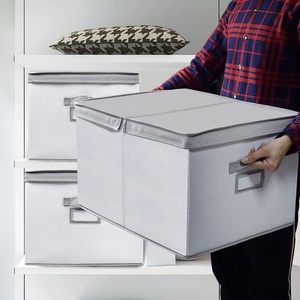 Decorative <strong>Storage</strong> Boxes Extra Large <strong>Bins</strong> With Double Open <strong>Lid</strong> and Handles for <strong>Storage</strong> - Product Image 3