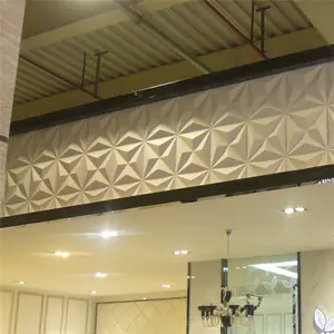 PVC Interior decoration lobby wall design panel / Low cost home decor 3D effect wall panel
