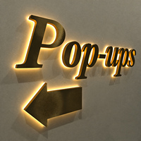 Letreros con Logotipo Empresarial 3D del Fabricante, Letreros Luminosos con Retroiluminación LED, Letreros Publicitarios de Acrílico y Acero Inoxidable