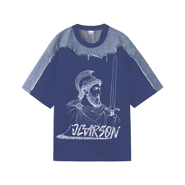 Men's Casual Streetwear Graphic T-Shirt 240 Grams Heavyweight Cotton Regular Fit Silk Screen Printing Available Wholesale
