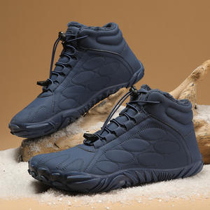 Zapatos de Halterofilia Retro para Caminar en Invierno, Antideslizantes, de Cinco Dedos, Forrados de Felpa, de Cuero Sintético - Product Image 3