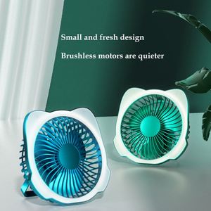Ventilateur miniature portable rechargeable 2024 à 5 vitesses avec lumière nocturne - Product Image 4