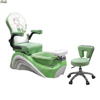 Chaise de trône petite chaise de spa de pédicure de bain à remous rose pour enfants avec moteur à jet