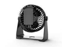 Ventilateur de circulation d'air 3 en 1 USB portable 3 vitesses pour petite pièce Ventilateur de table de bureau rechargeable noir