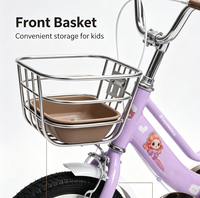 Vélo pour enfants rose de haute qualité, durable, avec roues d'apprentissage et porte-bagages arrière, vente directe d'usine professionnelle, pour l'exportation