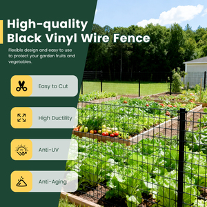 Black PVC Coated 16 Gauge Welded <b>Wire</b> <b>Mesh</b> Fence 2 Inch X 3 Inch Garden Border Animal Barrier 36inch 50 ft Roll Made in Hebei - Product Image 5