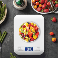 Balance de cuisine numérique électronique à plateforme en plastique avec écran LCD rétroéclairé haute précision pour la maison