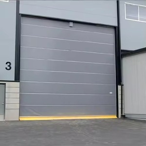 Porte coulissante industrielle automatique en aluminium à levage vertical, porte extérieure pour entrepôt, en promotion - Product Image 4
