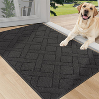 Tapis d'entrée anti-dérapant et absorbant Dirt-Trapper, à poils ras, résistant à la saleté, lavable, en PET