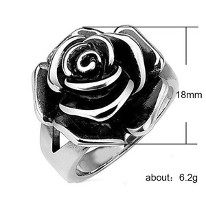 Anello Vintage a Forma di Rosa per Donne, Accessorio Minimalista alla Moda per Dito Indice, Regalo - Product Image 5