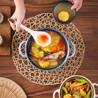 Ensemble de vaisselle élégant avec bols et baguettes pour les dîners en famille et l'utilisation en restaurant, ensemble de table complet