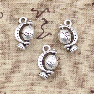 Charms <span class=keywords><strong>Tellurian</strong></span> Globe 17x12mm hecho a mano ajuste, colgantes de Color plata tibetana Vintage, DIY para collar de pulsera - Product Image 3