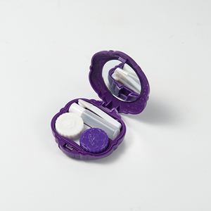 Estuche Transparente Compacto y Portátil para Lentes de Contacto, <span class=keywords><strong>Pequeño</strong></span> y Elegante, Caja Doble con Tapa a Presión, Sin Tapa Giratoria - Product Image 4