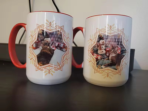 Mug à café ou à thé en céramique blanche de 11 oz, cadeau d'entreprise, sublimation, logo personnalisé imprimé, mugs promotionnels - Product Image 4