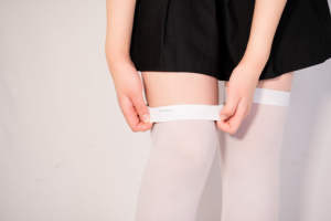 20-30 MMHg de <span class=keywords><strong>compresión</strong></span> hasta el muslo Spandex/<span class=keywords><strong>medias</strong></span> de punto de nylon de grado médico para venas varicosas con antiembolismo - Product Image 5