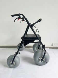 Beach <b>Walker</b> Beach Assisted Walking Wheelchair Adult Seat Labor-saving Pulley Rehabilitation Supplies Lightweight Steel <b>Rollator</b> - Product Image 3