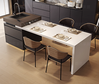 Juego de Muebles de Cocina Modernos y Ecológicos para Hoteles de Lujo, Diseño Song, con Paneles de Puerta Acrílicos, Garantía de Más de 5 Años, Gabinete para Exteriores