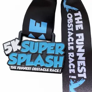 5k Super Splash The Funnest ostacolo Race Medal personalizza medaglie sportive personalizzate medaglie 3D 2D