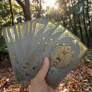 <span class=keywords><strong>Cartas</strong></span> de <span class=keywords><strong>Tarot</strong></span> Personalizadas con Estampado en Caliente, Baraja de Alta Calidad con Caja y Soporte de Madera - Product Image 2