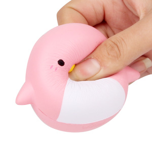 Pink Round Penguin <b>Squishy</b> Toy TPE Material Slow Rebound Stress Relief Fidget Toy For Kids 2 To 4 Years Unisex - Product Image 5