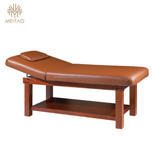 Cama de belleza moderna con parte superior acolchada, cajones y estantes de almacenamiento integrados, ideal para uso en spa y salón - Product Image 2