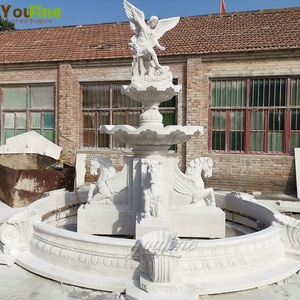 Gran Piedra natural mármol blanco St. <span class=keywords><strong>Michael</strong></span> fuente para la decoración del jardín - Product Image 1