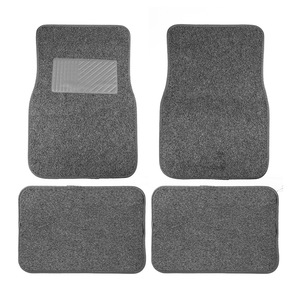 Alfombrillas universales para coche, de PVC flocado, antideslizantes, rectangulares, de color sólido, para automóviles. - Product Image 1