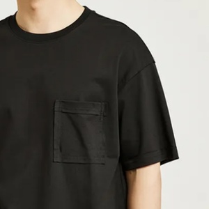 เสื้อยืดผู้ชายผ้าฝ้าย 100% คุณภาพสูง ทรงโอเวอร์ไซส์ หนานุ่ม หรูหรา ไหล่ตก แบบเรียบง่าย สำหรับผู้ชาย จากผู้ผลิตตามสั่ง - Product Image 6