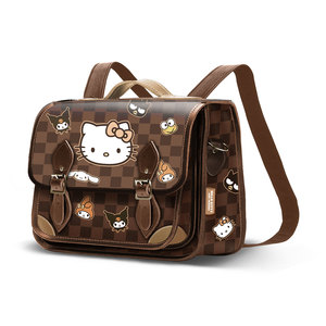 Karactermania For Hello Kitty Squares-Satchel Shoulder Bag-<b>Backpack</b>, <b>Brown</b> - Product Image 1