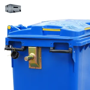 120L 240L 360L 660L 1100L plastic waste bins mobile wheelie bins outdoor waste recycling garbage bins with forklift channels