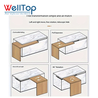 WELLTOP nouveauté meubles matériel télescopique Table rotative glissière Rail mécanisme roulant cuisine îlot retirer Extension