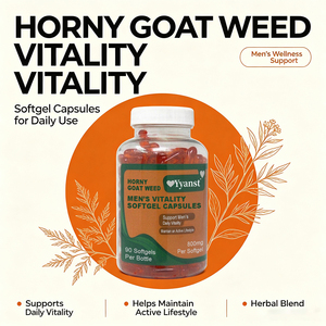 Capsules de vitalité pour hommes, extrait naturel d'herbe cornée de chèvre, complément alimentaire à base de plantes, soutient l'énergie quotidienne, style de vie actif pour les hommes - Product Image 6