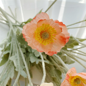 Fleur de pavot artificielle Qingyu Chronicle, fleur en soie, branche unique, décoration intérieure, accessoires de photographie en extérieur - Product Image 4