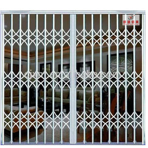 ตะแกรงหน้าประตูนิรภัยแบบยืดได้ทำจากสแตนเลสสตีลใช้กลางแจ้งกันขโมยพื้นผิวสำเร็จรูปแบบเปิดด้านข้าง - Product Image 3